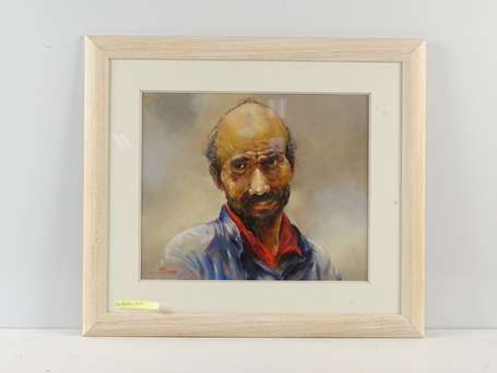BILLARD Paul (1957 -). Portrait d'homme, Pastel, 