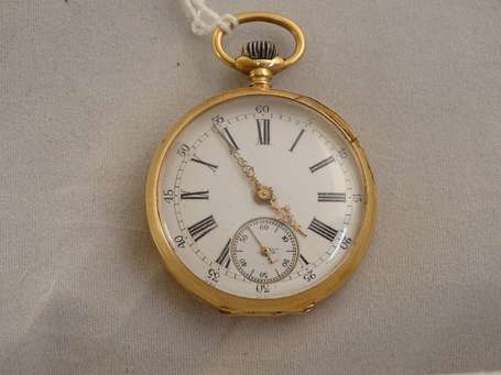 Montre de gousset en or jaune (750), couvercle 