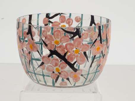 MAZOYER Adrien (1887-1950), cache-pot en verre 