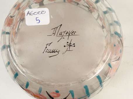 MAZOYER Adrien (1887-1950), cache-pot en verre 