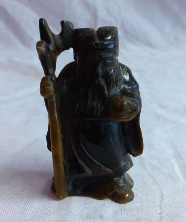 CHINE Ensemble de statuettes en diverses pierres 