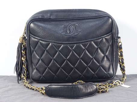 CHANEL, sac en agneau noir partiellement 