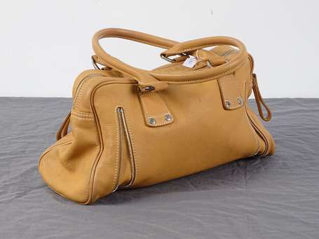 LONGCHAMP, sac en cuir de mouton café au lait, 