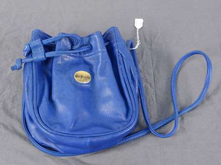 MAC DOUGLAS, petit sac en agneau bleu denim, 