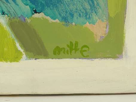 MITTE (XXe), Composition abstraite. Acrylique sur 