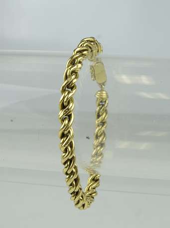 Bracelet en or 750°/°°° maille tresse torse. P. 