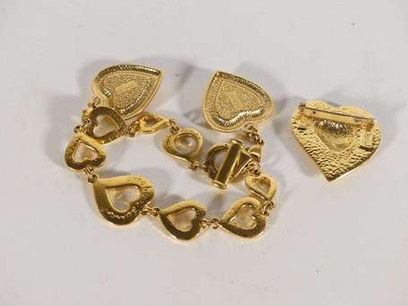 YVES SAINT LAURENT - Bracelet en métal doré à 