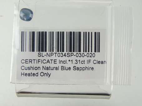 Saphir bleu profond chauffé taille ovale Origine 