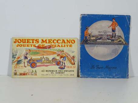Méccano - 2 catalogues de jouets - rare catalogue 