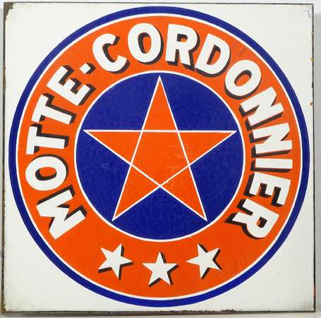 MOTTE-CORDONNIER Bière : Plaque émaillée 