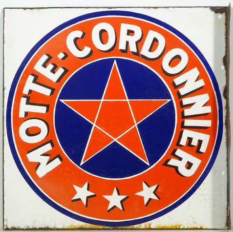 MOTTE-CORDONNIER Bière : Plaque émaillée 