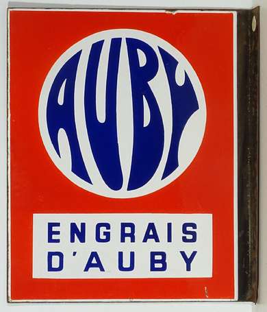 AUBY « Engrais d'Auby » : Plaque émaillée 