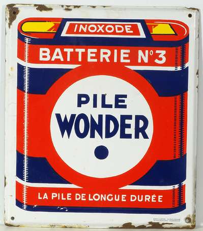 PILES WONDER « Inoxode Batterie No 3 » : Plaque 