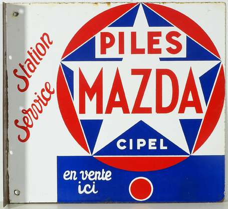 PILES MAZDA Cipel « Station-Service : Plaque 