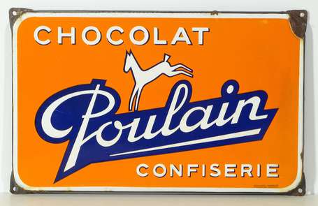CHOCOLAT POULAIN « Confiserie » : Plaque émaillée 