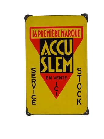 ACCU SLEM « Service - Stock » : Plaque émaillée 