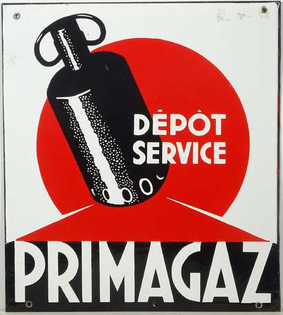 PRIMAGAZ « Dépôt Service » - Plaque émaillée 