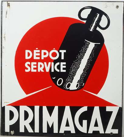 PRIMAGAZ « Dépôt Service » - Plaque émaillée 