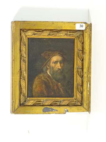 TRIGO Zenon (1850-1914) Portrait d'homme Huile sur
