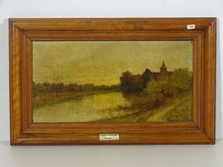 PROUST Lucien Xxème siècle Paysage bord de rivière