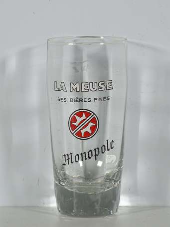 LA MEUSE « Monopole » : 2 Verres émaillés. 