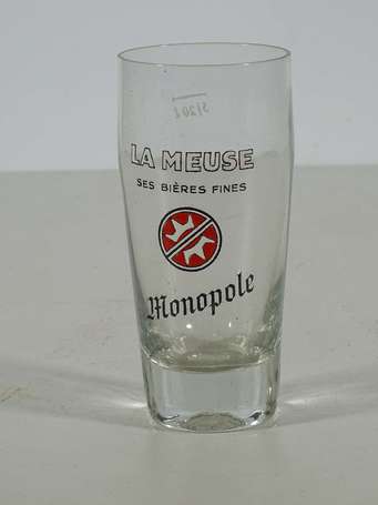 LA MEUSE « Monopole » : 2 Verres émaillés. 