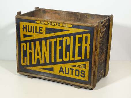 HUILE CHANTECLER « pour Autos » : Rare Caisse à 