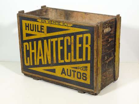 HUILE CHANTECLER « pour Autos » : Rare Caisse à 