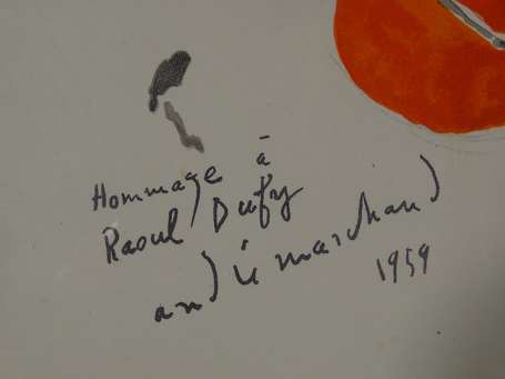 MARCHAND André Xxé Hommage à Raoul Dufy 1959. 