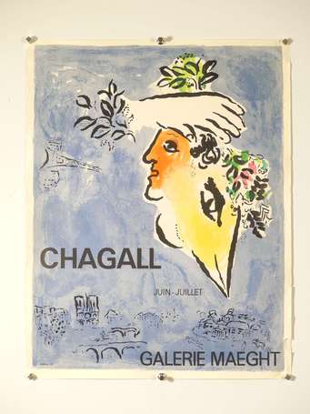 CHAGALL Marc - Affiche pour une exposition en Juin