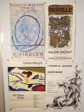 GALERIE MAEGHT - 8 affiches d'exposition dont : 