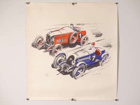 DUMONT Pierre (1920-1987) - Course automobile. 