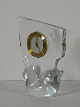 SCHNEIDER - Pendulette de table en cristal moulé 