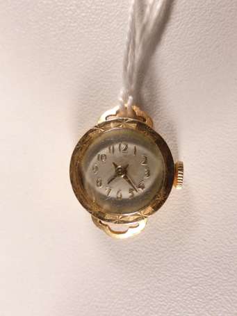 Boitier de montre de dame circulaire en or 18K 