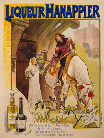 LIQUEUR HANAPPIER : Affiche lithographiée 