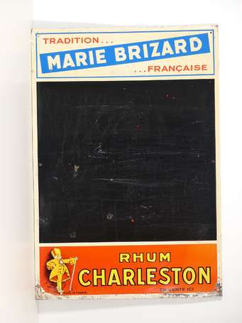 MARIE BRIZARD / RHUM CHARLESTON : Ardoise en tôle 
