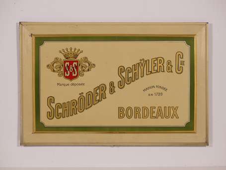 SCHRÖDER & SCHYLER - Bordeaux : Tôle lithographiée