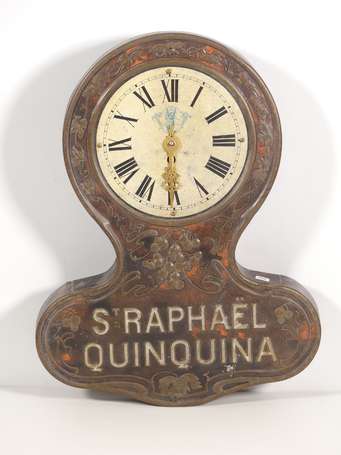 ST-RAPHAËL QUINQUINA : Très rare Pendule en tôle 