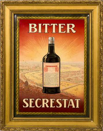 BITTER SECRESTAT : Glassoïd lithographié illustré 