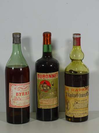 BYRRH - DUBONNET - SAINT-RAPHAËL : 3 Bouteilles 