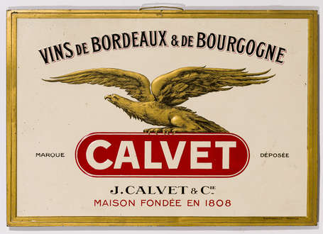 CALVET « Vins de Bordeaux et de Bourgogne » : Tôle