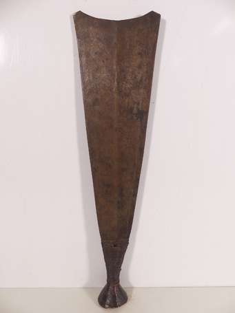 Ancien grand couteau d'exécution en bois fer et 