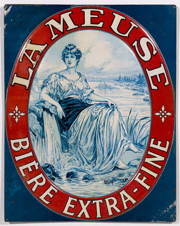 LA MEUSE Bière Extra-Fine : Tôle lithographiée 