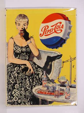 PEPSI-COLA : Tôle lithographiée, Ca 1950. Imp De 