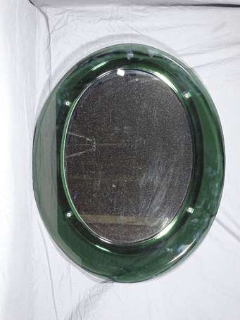 FONTANA ARTE - Miroir ovale, le cadre en verre 