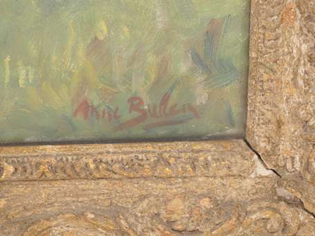 BULLEN Anne (1914-?) Portrait de cheval. Huile sur