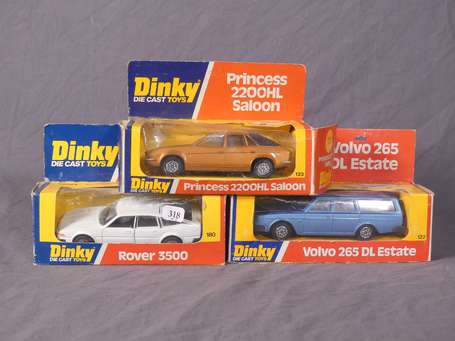 Dinky toys GB - 3 véhicules - Rover 3500/Volvo 