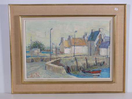 LE FUR Joe (1920-2001) Port Huile sur toile signée