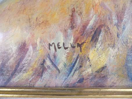MELLA Henri (1935-2017) L'Au revoir . Gouache,, 