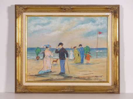 MELLA Henri (1935-2017) Promenade sur le front de 